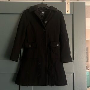 Gap XS long wool black pea coat.